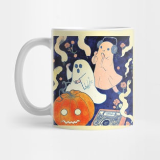 Ghosts and Pumpkin Have a Dance Party Mug